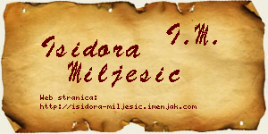 Isidora Milješić vizit kartica